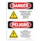 Signmission Safety Sign, OSHA Danger, 18" Height, Hazardous Waste Storage Area Bilingual Spanish OS-DS-D-1218-VS-1321 - alternate 1